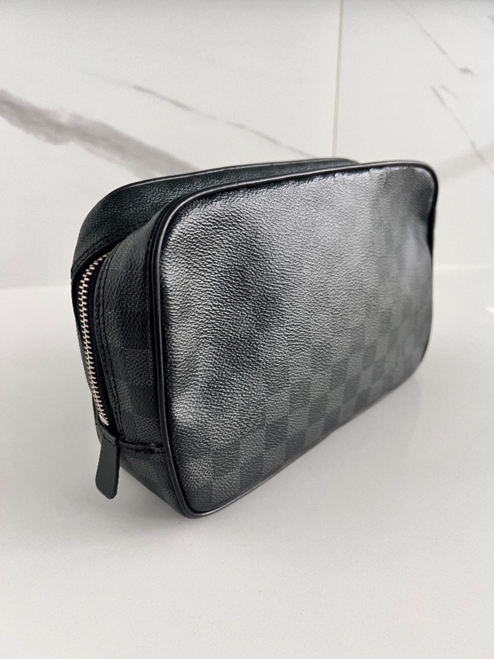 Louis Vuitton Damier Graphite Toiletry Pouch | Men's Luxury Travel Cosmetic Bag